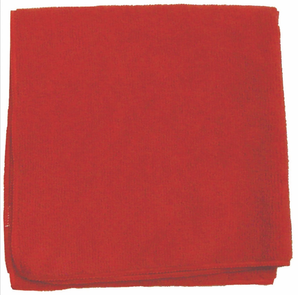 Impact® Premium Weight Microfiber Cloth, 16 in. x 16 in., Red. PACK/10