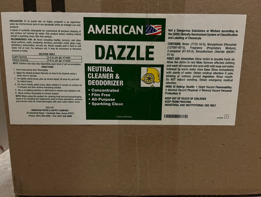 Dazzle Neutral Floor Cleaner         GAL Neutral 4/Case
