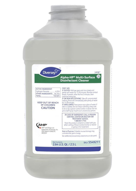 Diversey

Alpha-HP® Citrus Scent One-Step Disinfectant 2.5 L Multi Surface Daily Liquid Concentrate 1/Case.