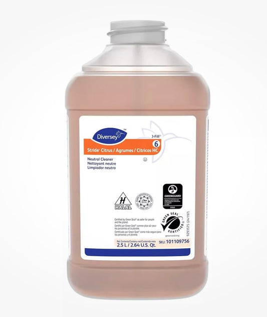 Stride Citrus HC Floor Cleaner 2.5 L Neutral 2/Case.
