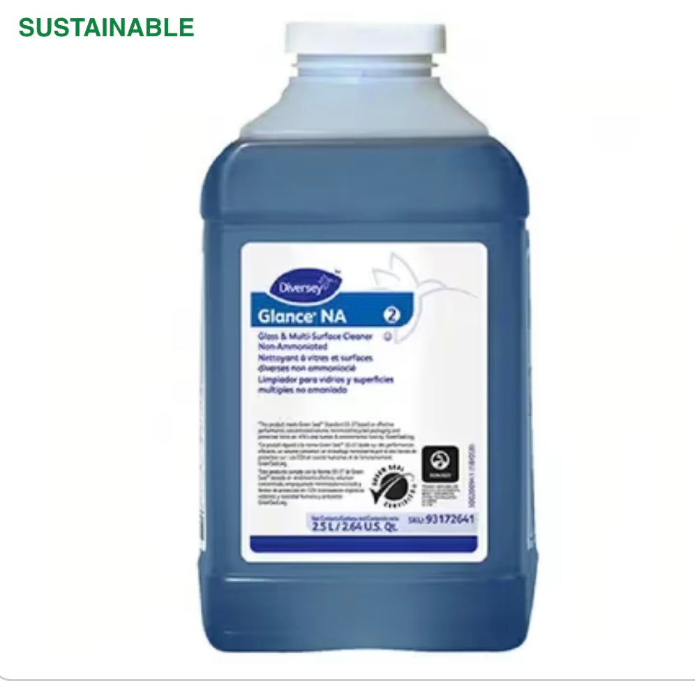 Glance® NA Odorless  2.5 L Multi Surface Liquid Concentrate Non-Ammoniated Kosher 2/Case.