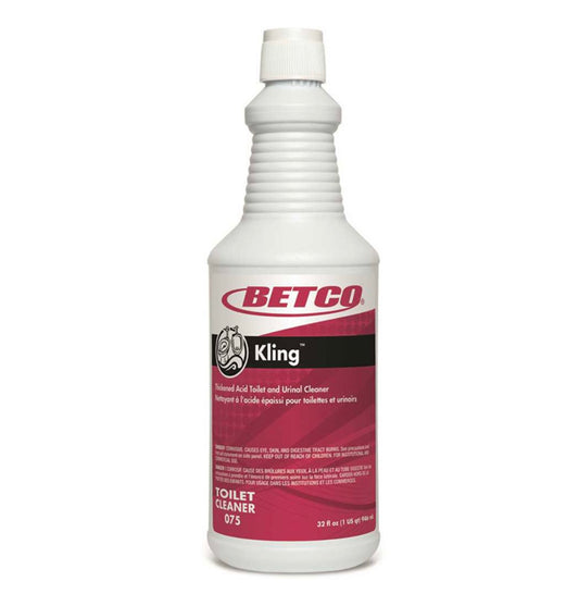 Kling Mint Toilet Bowl Cleaner 32 FLOZ High Acid RTU 9% Hydrochloric Acid 12/Case.